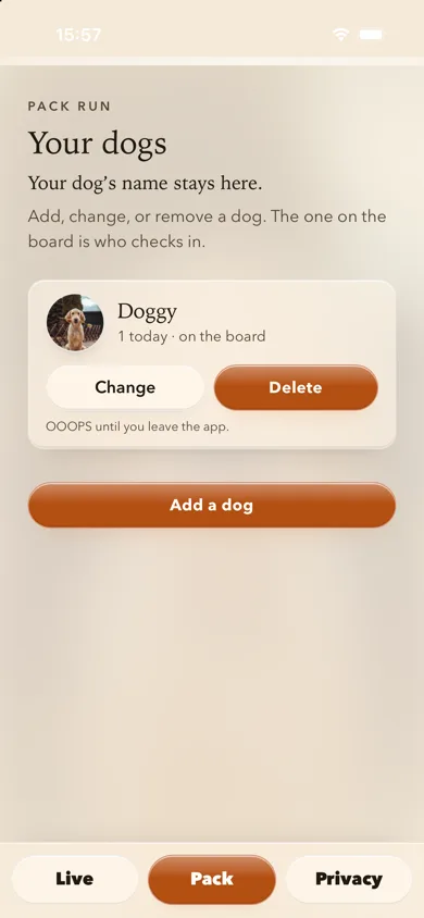 Pack Run — your dogs