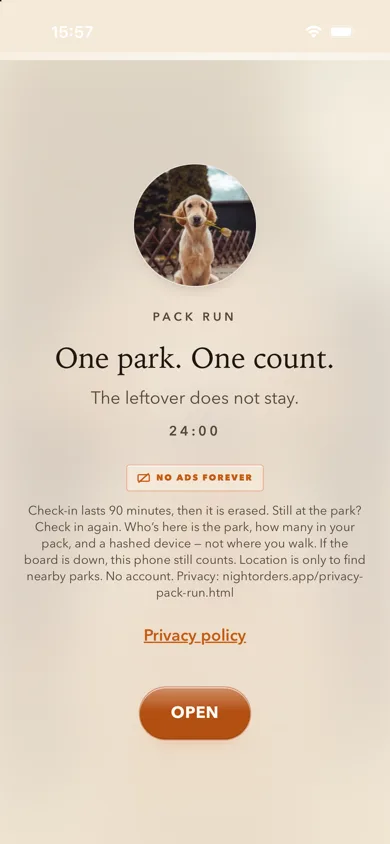 Pack Run — soft photo wash